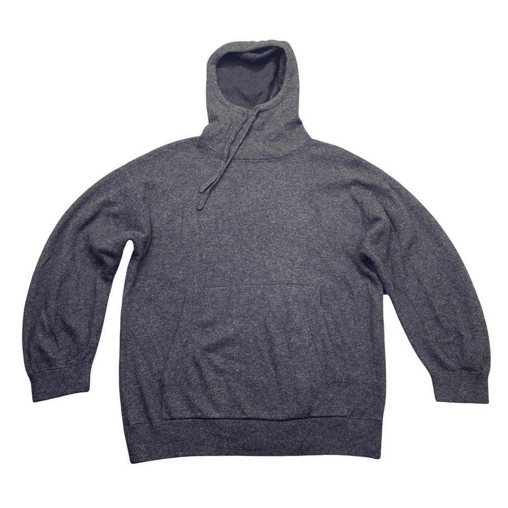 Vince 100% Cashmere Pullover Hoodie Charcoal Gray XS TP Funnel Neck Knit Sweater